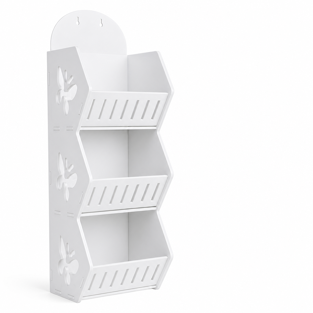 No-Drill Wall-Mounted Shelf Organizer (2-Tier)