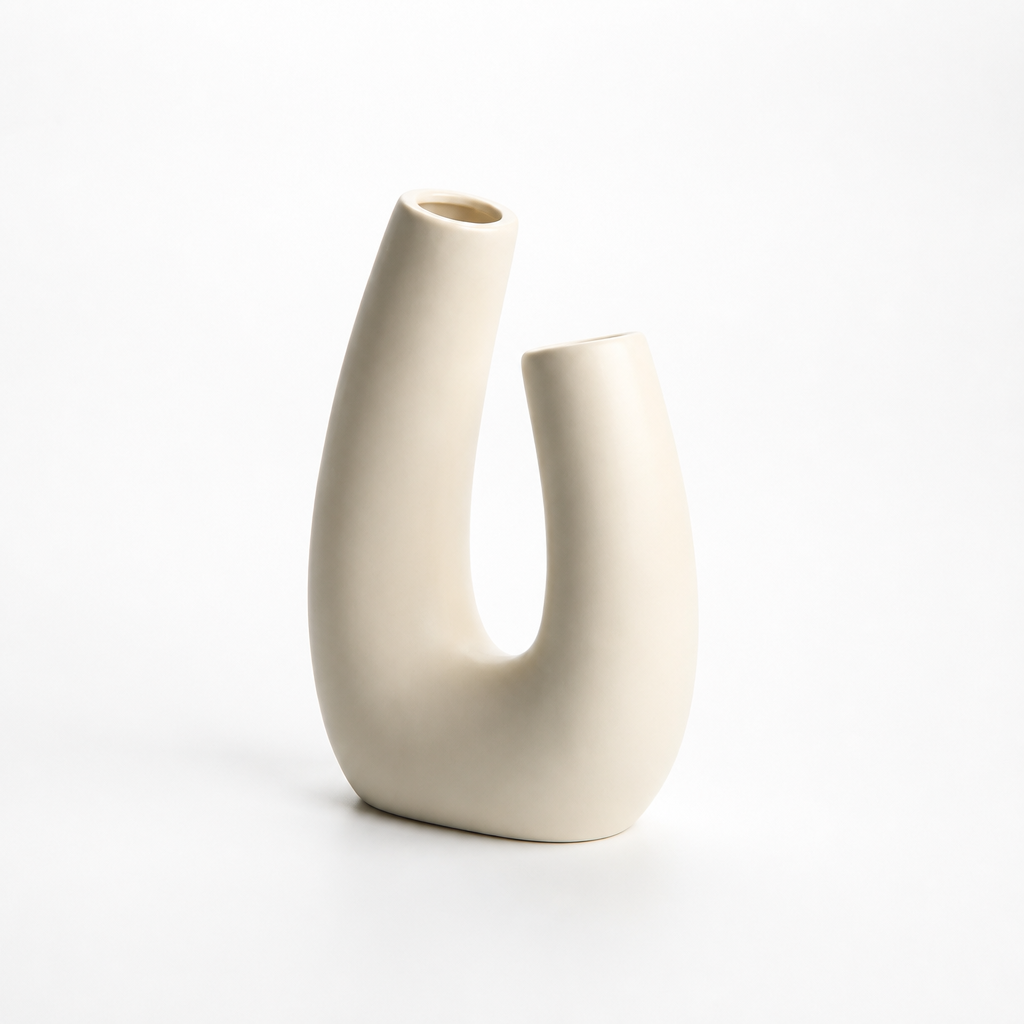 Nordic Geometric Ceramic Tabletop Vase