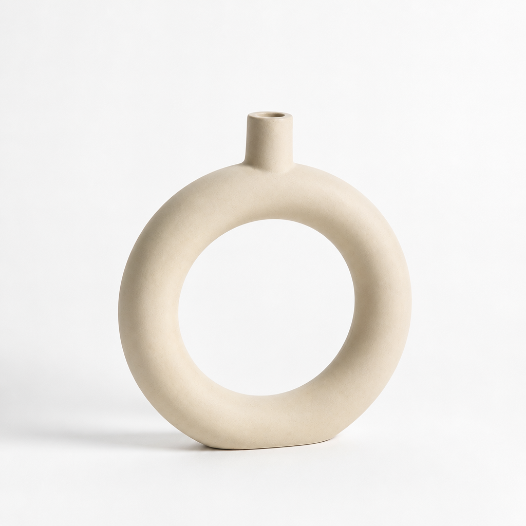 Nordic Geometric Ceramic Tabletop Vase