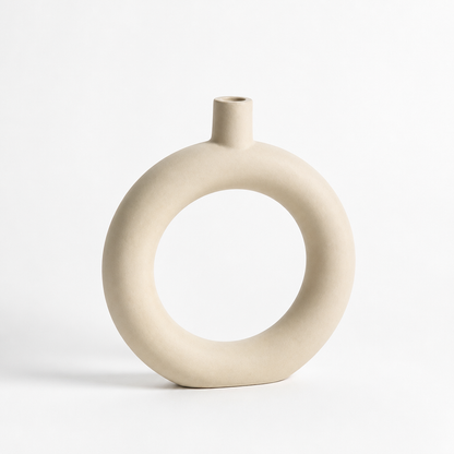Nordic Geometric Ceramic Tabletop Vase