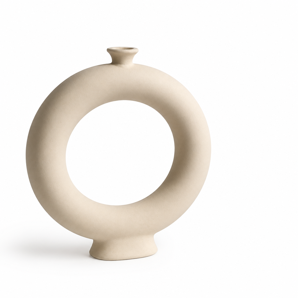 Nordic Geometric Ceramic Tabletop Vase