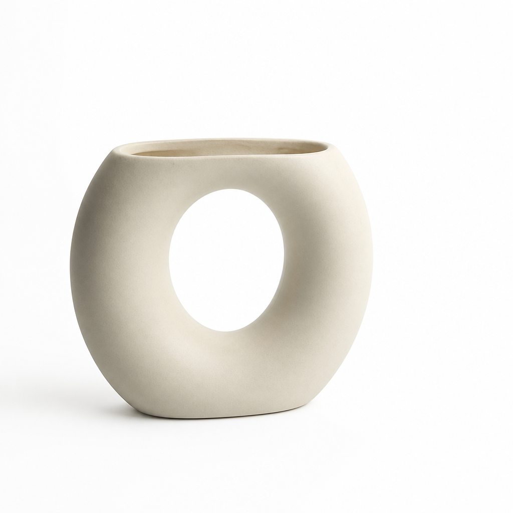 Nordic Geometric Ceramic Tabletop Vase