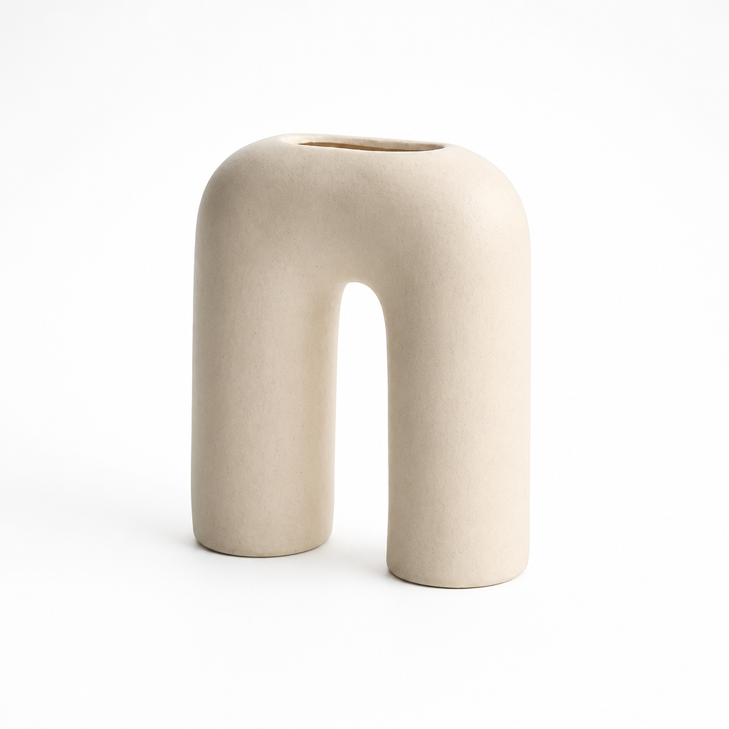 Nordic Geometric Ceramic Tabletop Vase
