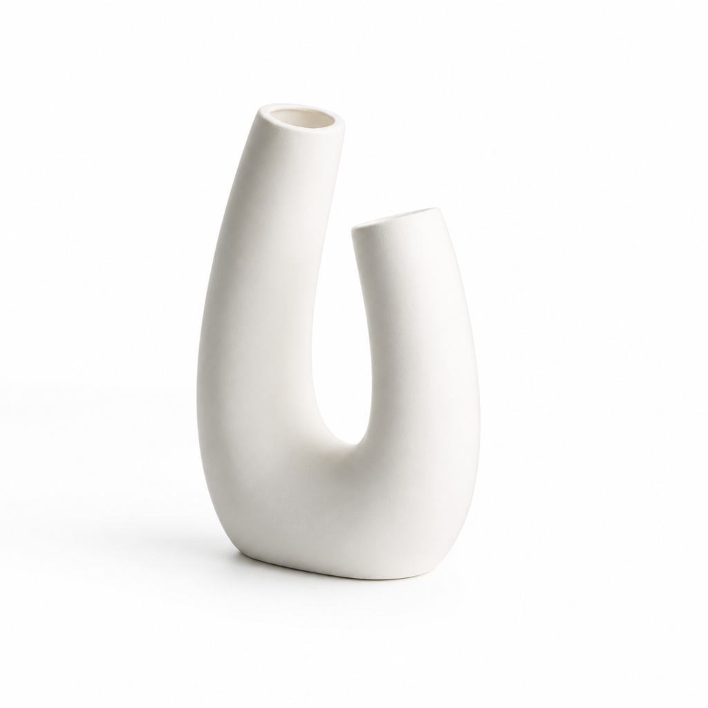 Nordic Geometric Ceramic Tabletop Vase