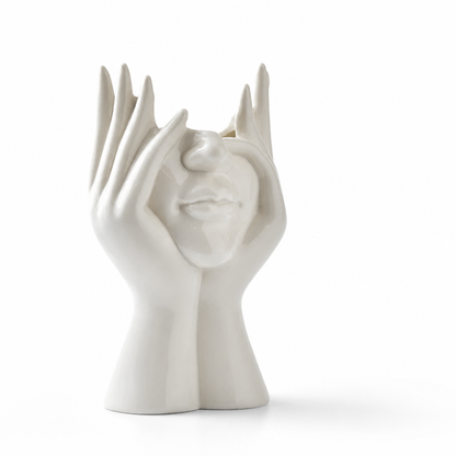 Nordic Minimalist Abstract Face Ceramic Vase