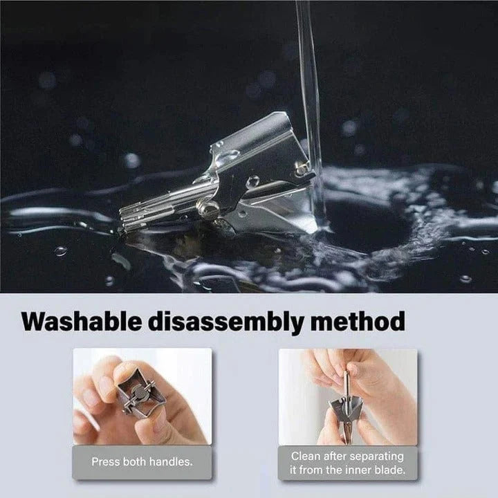 Nose And Ear Hair Trimmer Manual Stainless Steel
