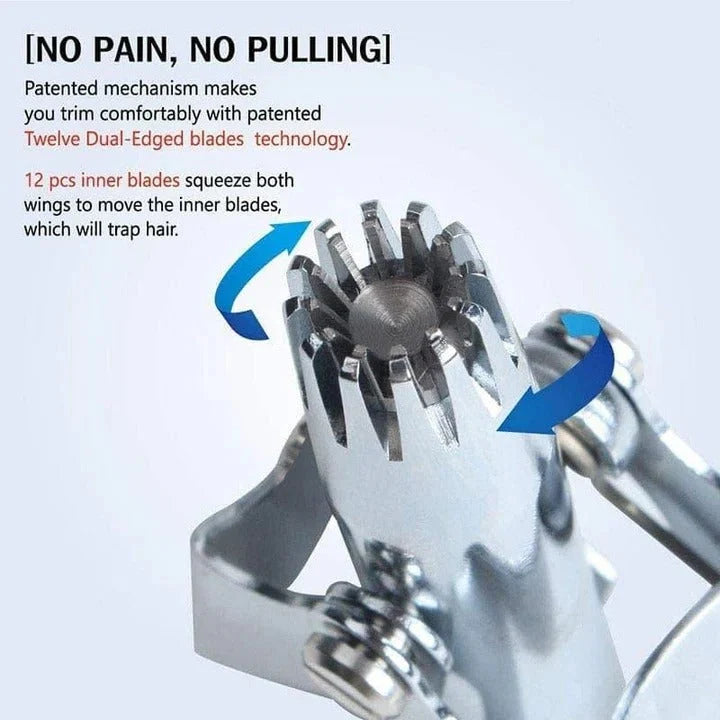 Nose And Ear Hair Trimmer Manual Stainless Steel