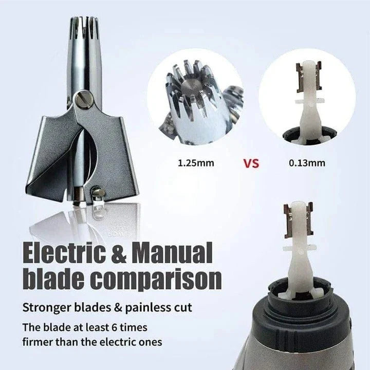 Nose And Ear Hair Trimmer Manual Stainless Steel