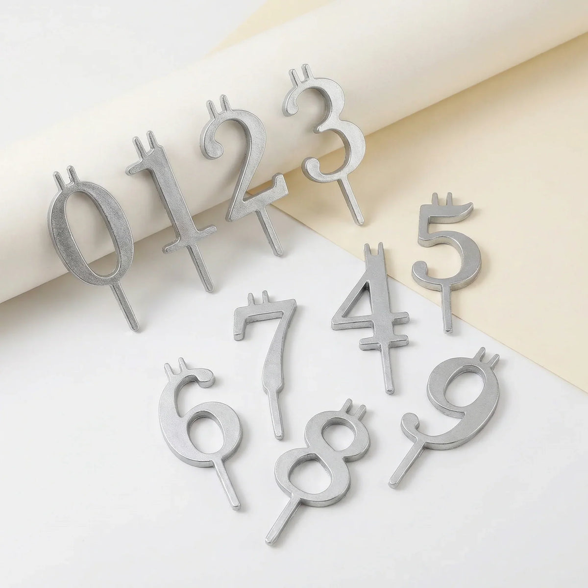 Number Candle Holder Set Clear Acrylic Reusable Design