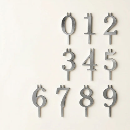 Number Candle Holder Set Clear Acrylic Reusable Design