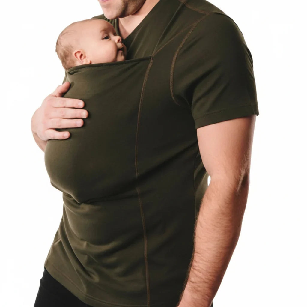 Nursing & Baby-Carrying Shirt Breathable Cotton Easy Nursing Access