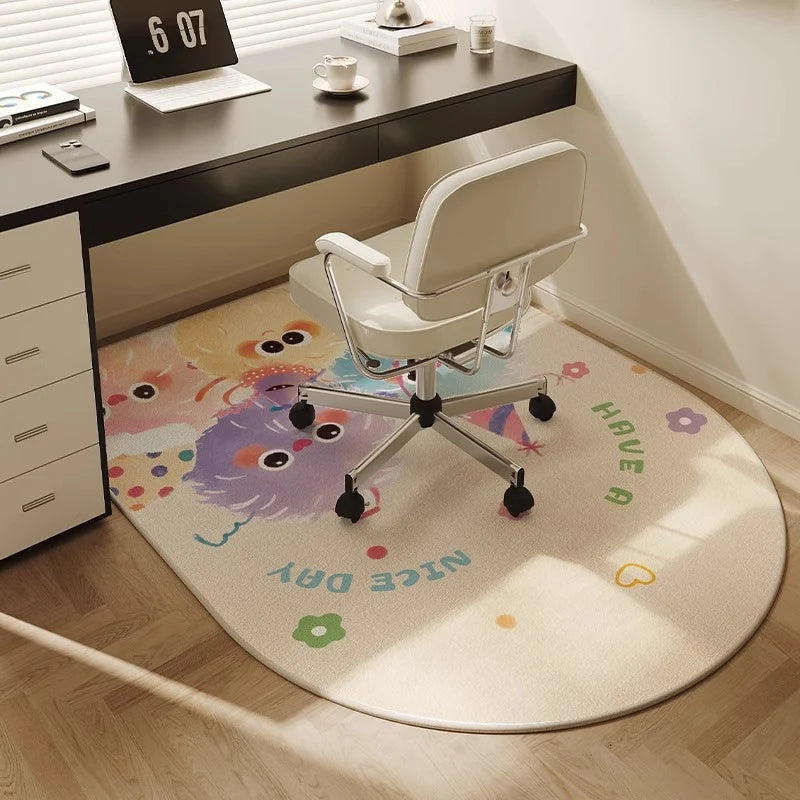 Office Floor Mat Ergonomic Soft Fabric Non-Slip Backing
