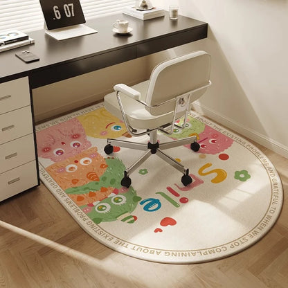 Office Floor Mat Ergonomic Soft Fabric Non-Slip Backing