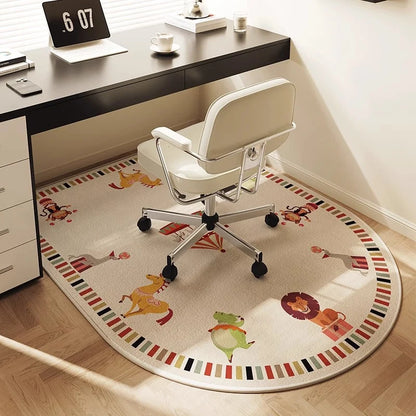 Office Floor Mat Ergonomic Soft Fabric Non-Slip Backing