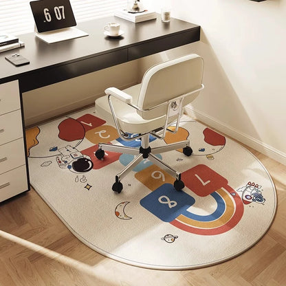 Office Floor Mat Ergonomic Soft Fabric Non-Slip Backing