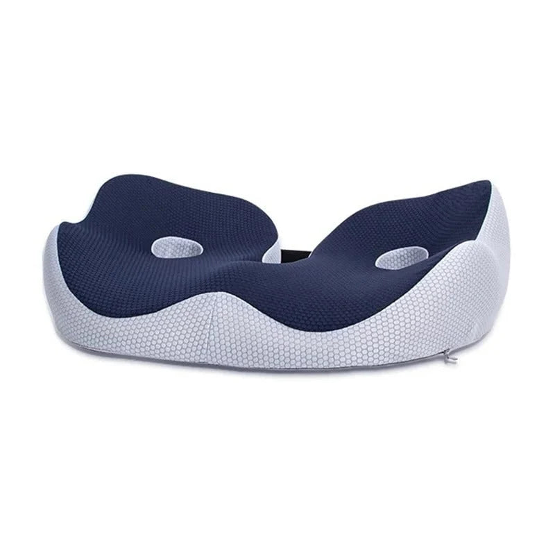 Office Seat Cushion Contoured Memory Foam Breathable Mesh