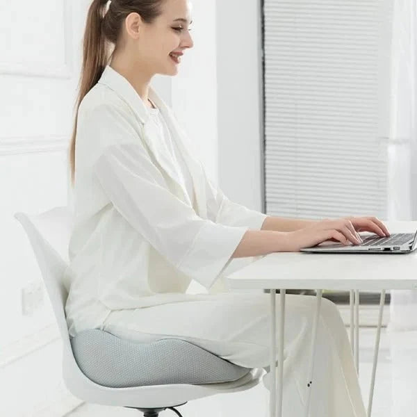 Office Seat Cushion Contoured Memory Foam Breathable Mesh