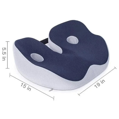 Office Seat Cushion Contoured Memory Foam Breathable Mesh