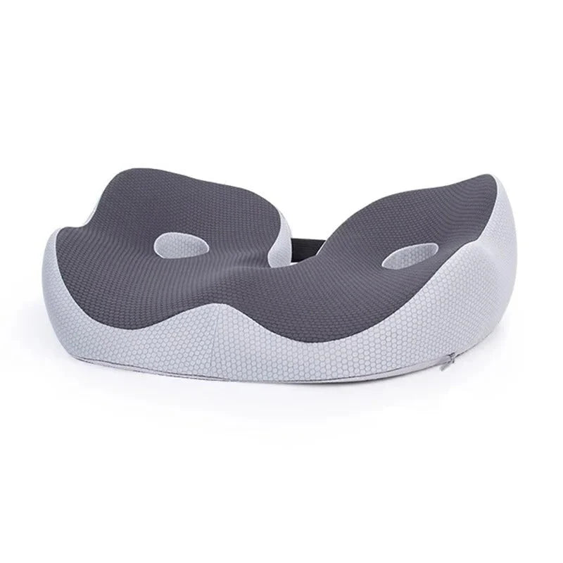 Office Seat Cushion Contoured Memory Foam Breathable Mesh