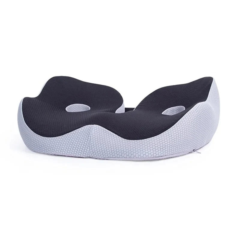 Office Seat Cushion Contoured Memory Foam Breathable Mesh