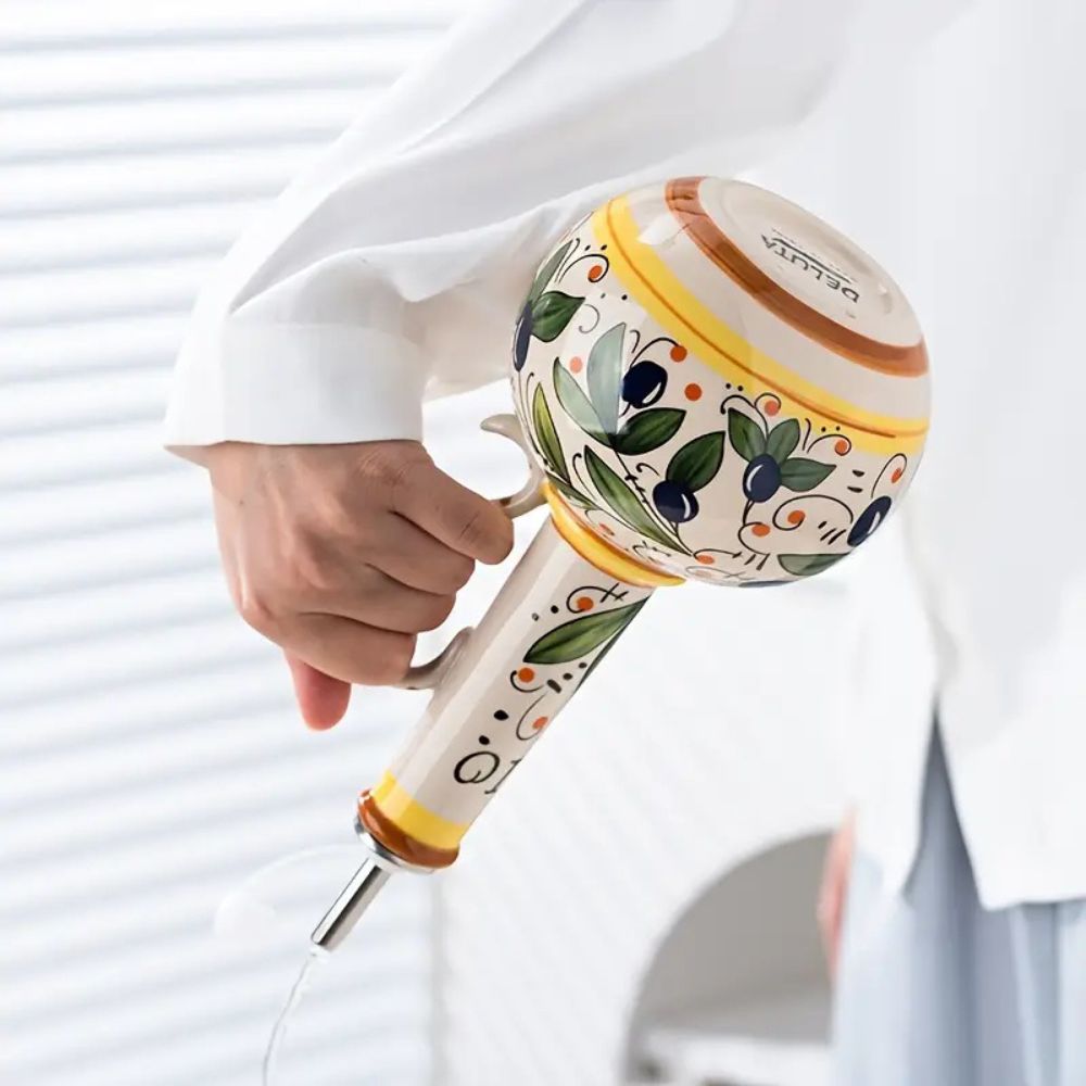 Oil Dispenser Ceramic Hand-Painted Leak-Proof Spout