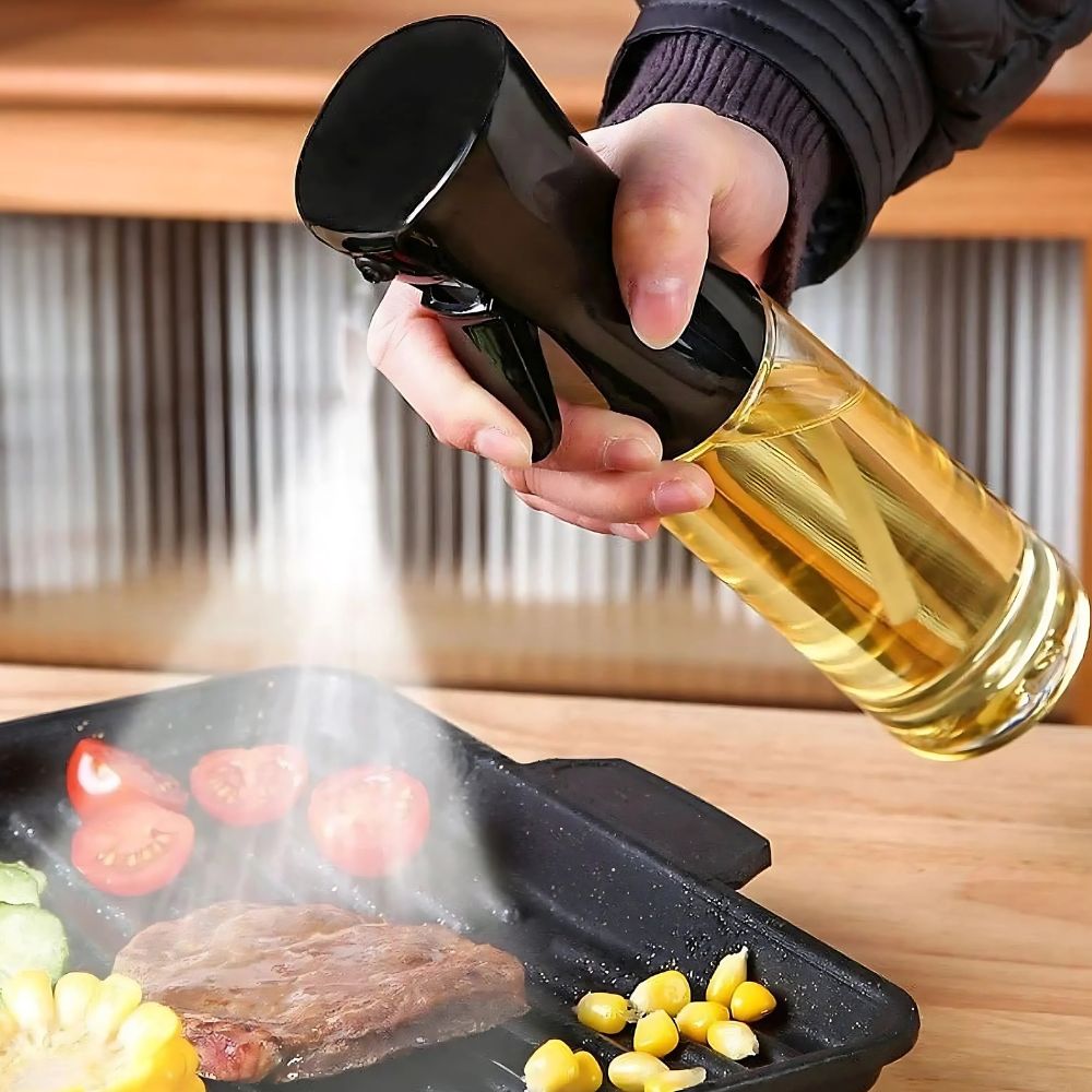Oil Spray Bottle Glass Refillable Fine Mist