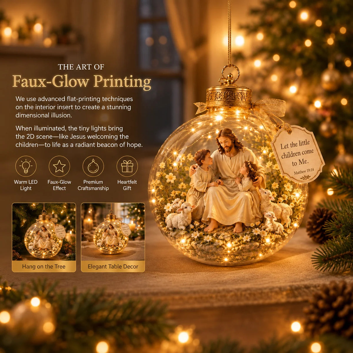 Ornament Christian Scripture Lighted Keepsake