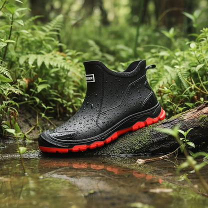 Outdoor Boots Waterproof PVC Non-Slip Ankle-High