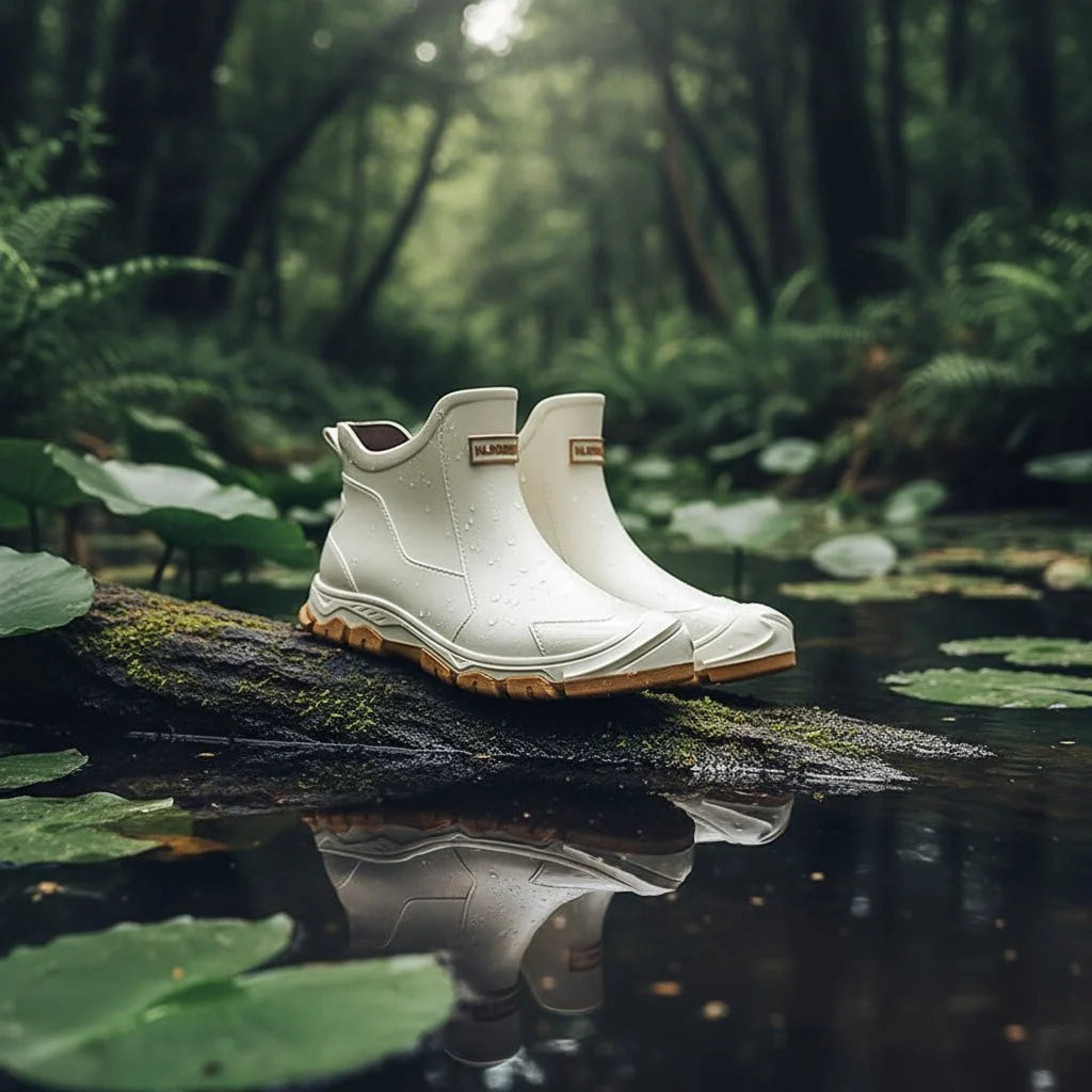 Outdoor Boots Waterproof PVC Non-Slip Ankle-High