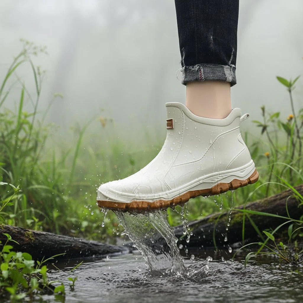 Outdoor Boots Waterproof PVC Non-Slip Ankle-High