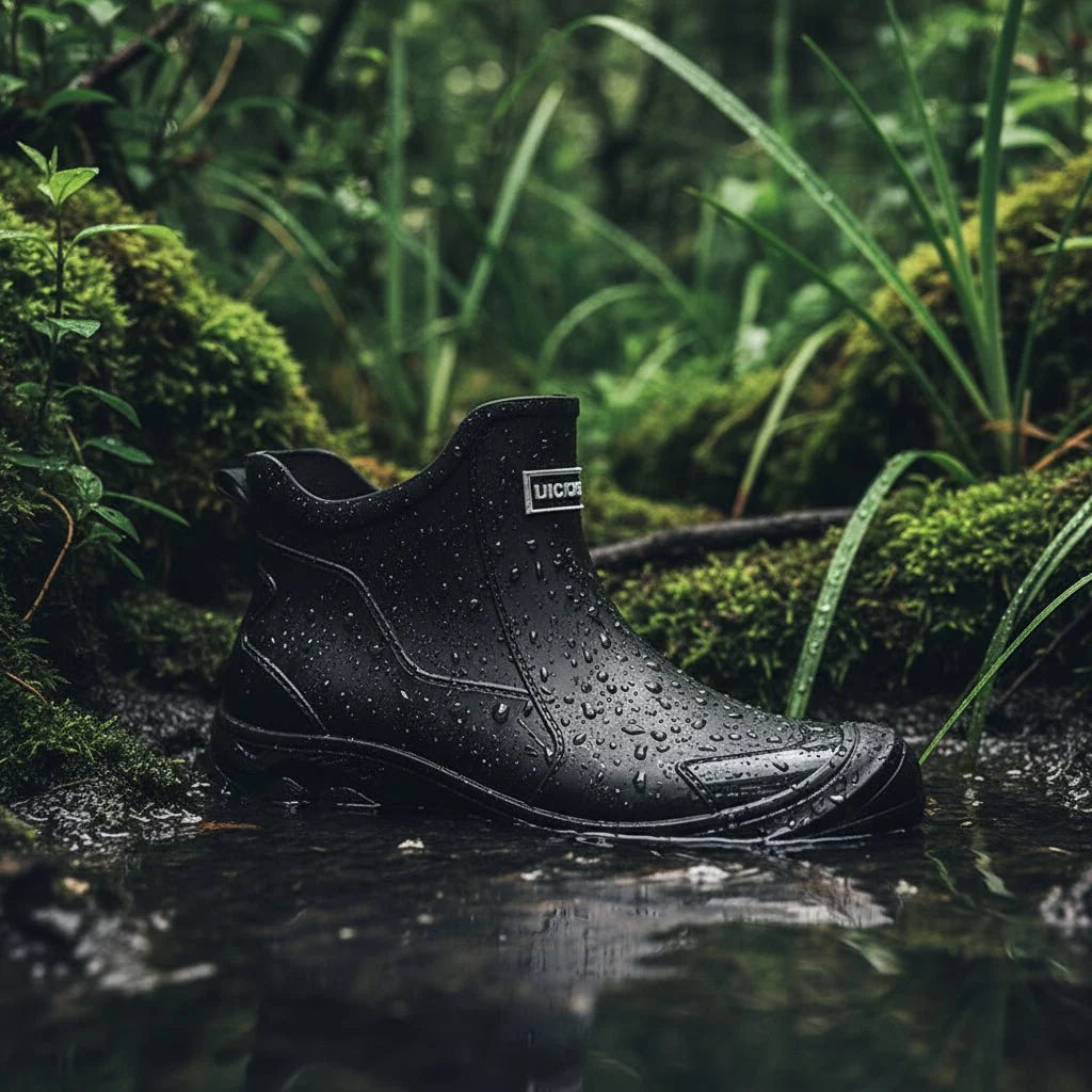 Outdoor Boots Waterproof PVC Non-Slip Ankle-High