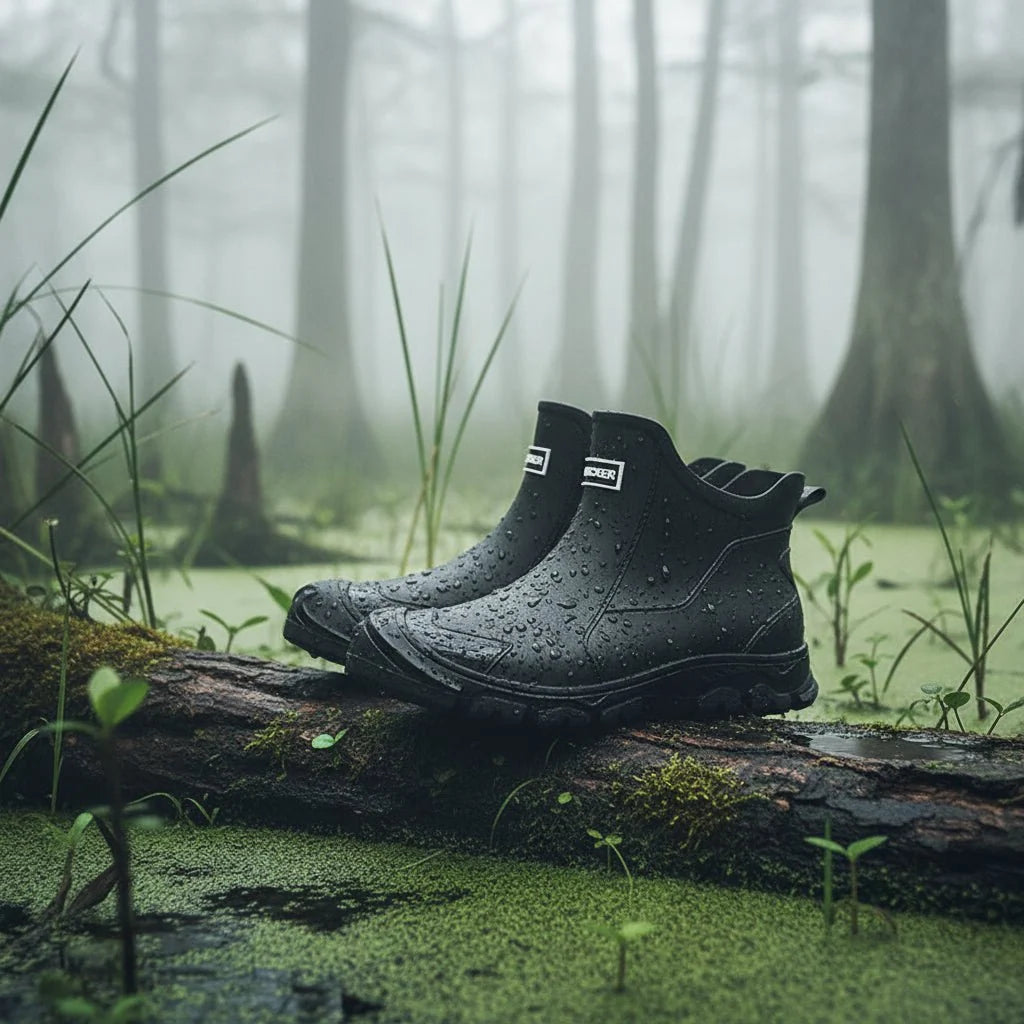 Outdoor Boots Waterproof PVC Non-Slip Ankle-High