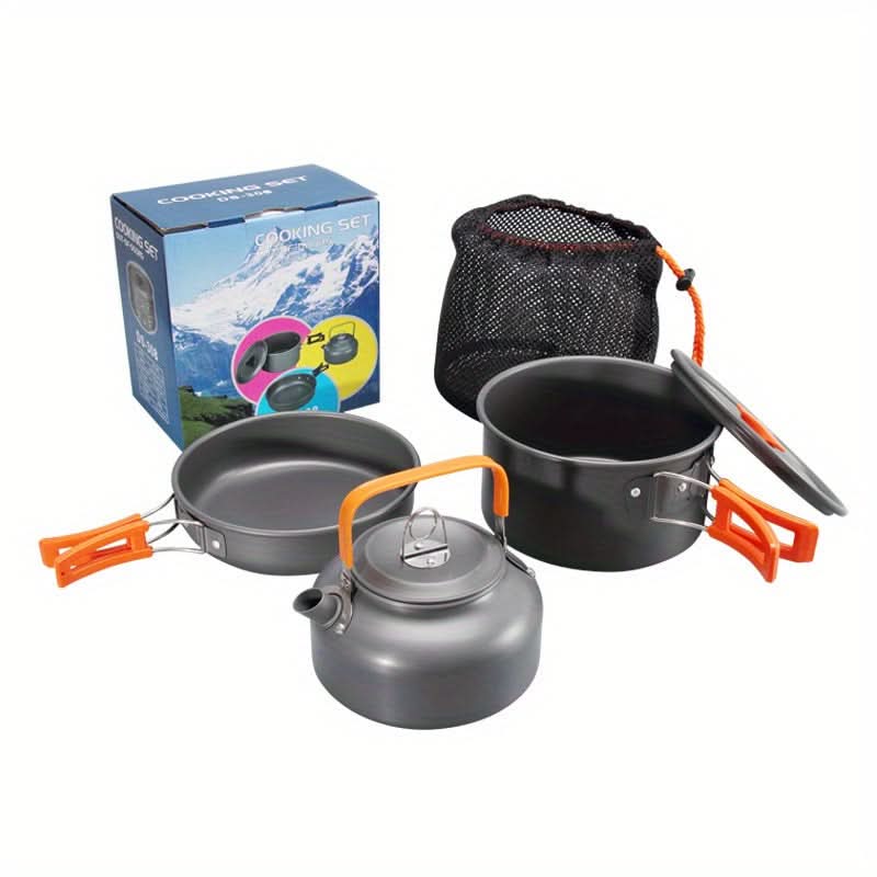Outdoor Cooking Set Lightweight & Compact Heat-Resistant Metal