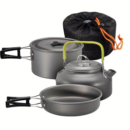 Outdoor Cooking Set Lightweight & Compact Heat-Resistant Metal