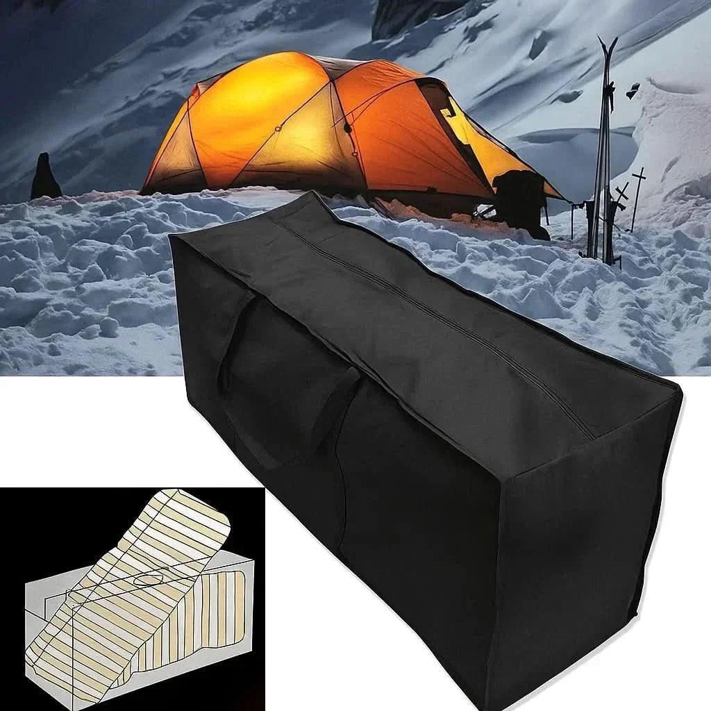 Outdoor Cushion Storage Bag Water-Resistant Zipper Closure Carry Handles