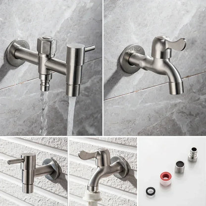 Outdoor Faucet 304 Stainless Steel Wall-Mounted Rust-Resistant