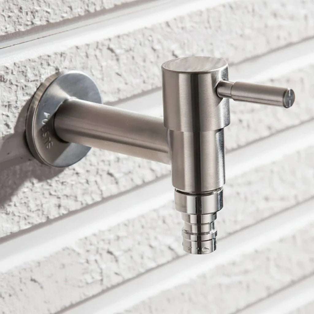 Outdoor Faucet 304 Stainless Steel Wall-Mounted Rust-Resistant