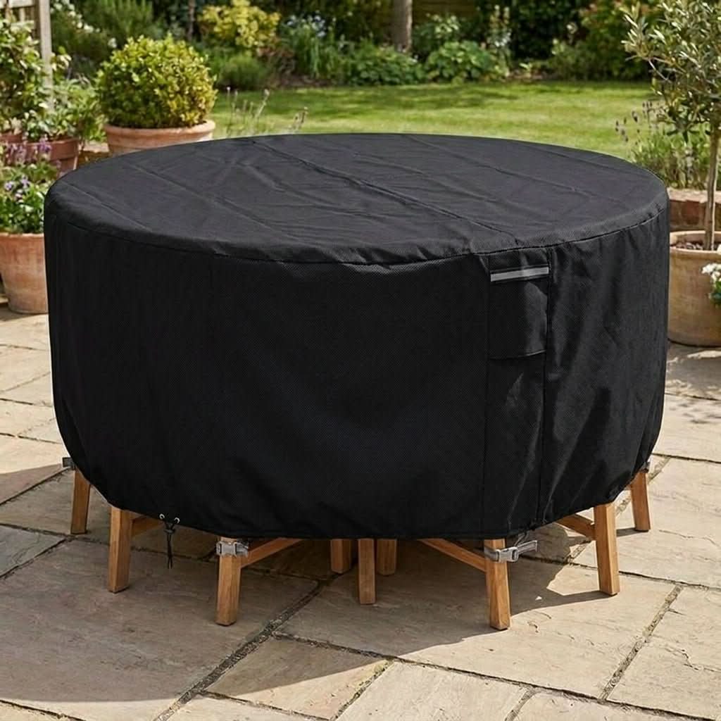 Outdoor Furniture Cover Round Weather-Resistant Secure Fit