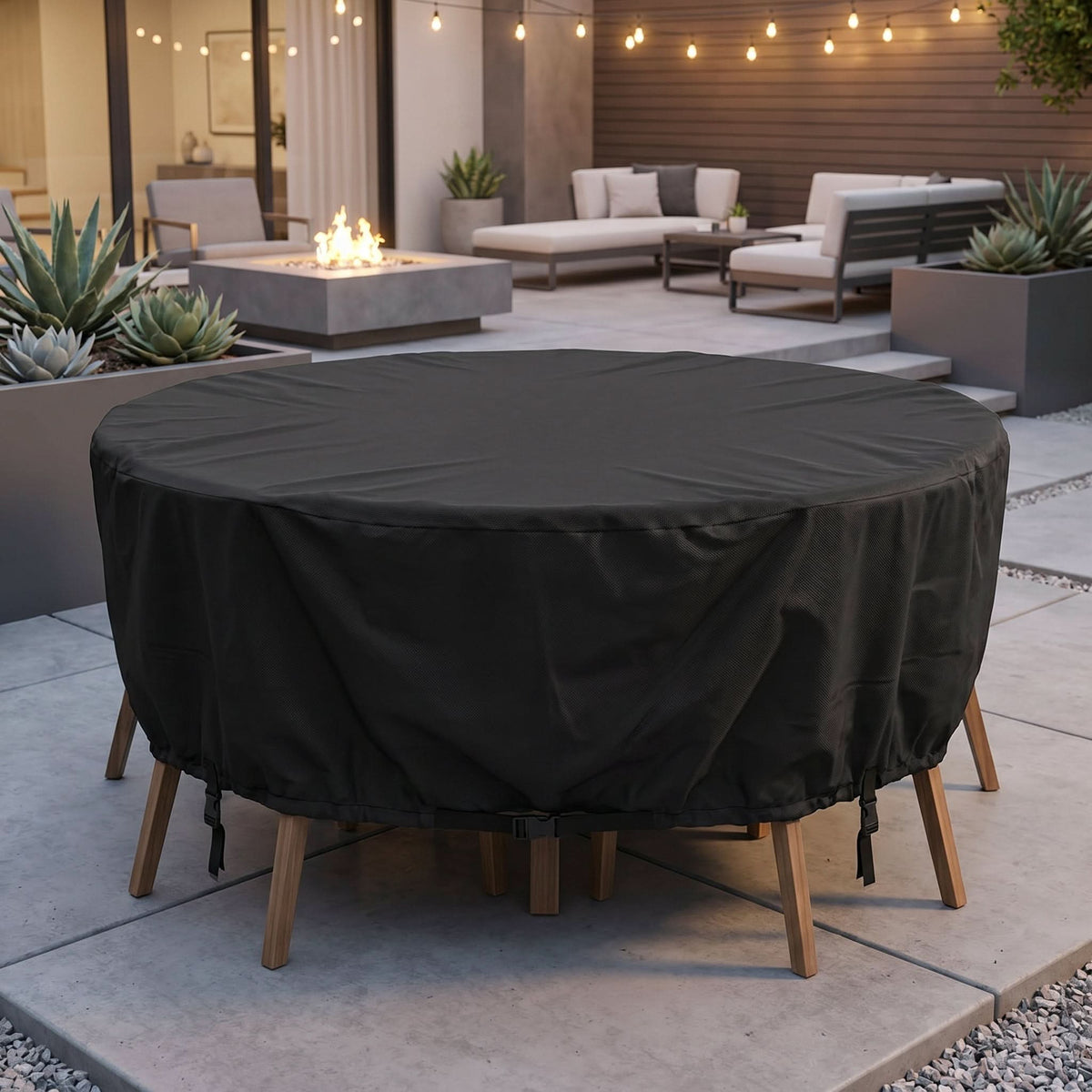 Outdoor Furniture Cover Round Weather-Resistant Secure Fit