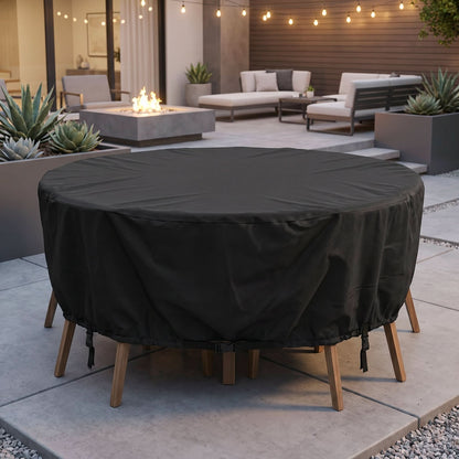 Outdoor Furniture Cover Round Weather-Resistant Secure Fit
