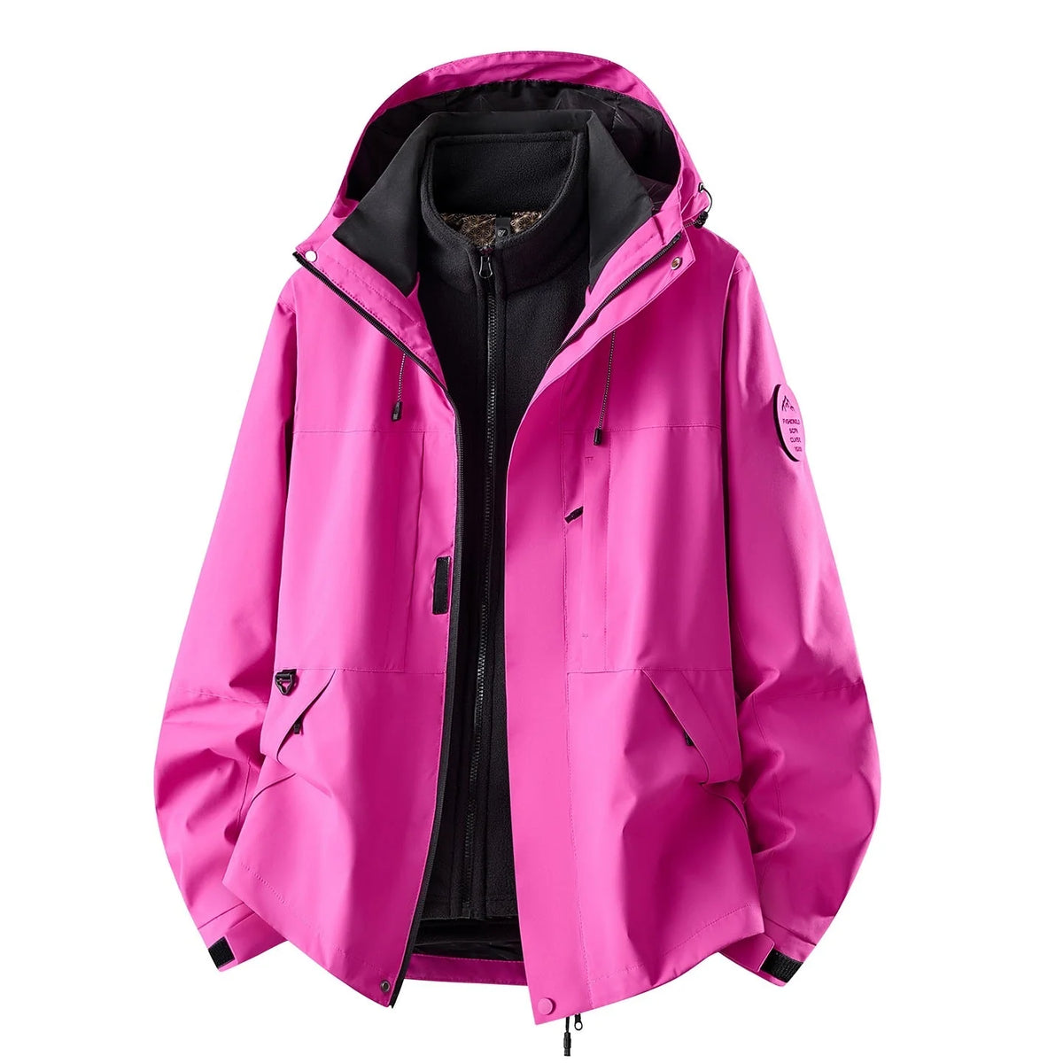 Outdoor Jacket Waterproof 3-In-1 Detachable Fleece Liner