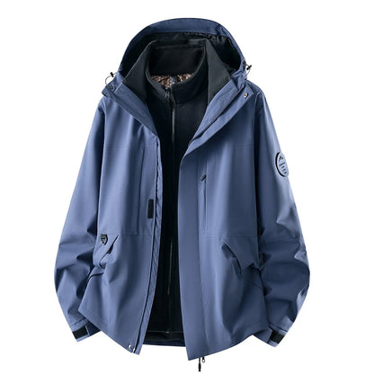 Outdoor Jacket Waterproof 3-In-1 Detachable Fleece Liner