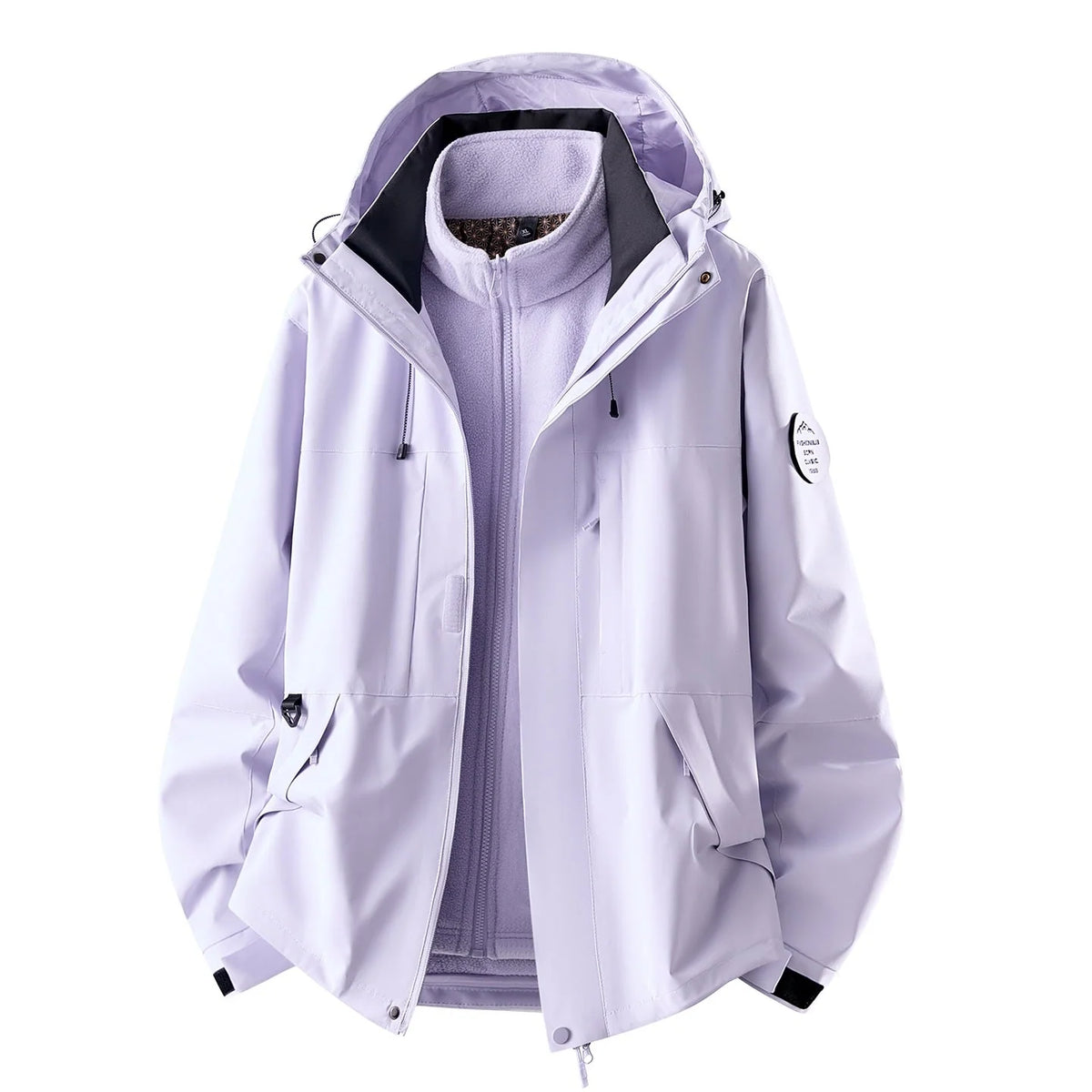 Outdoor Jacket Waterproof 3-In-1 Detachable Fleece Liner