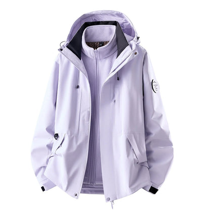 Outdoor Jacket Waterproof 3-In-1 Detachable Fleece Liner
