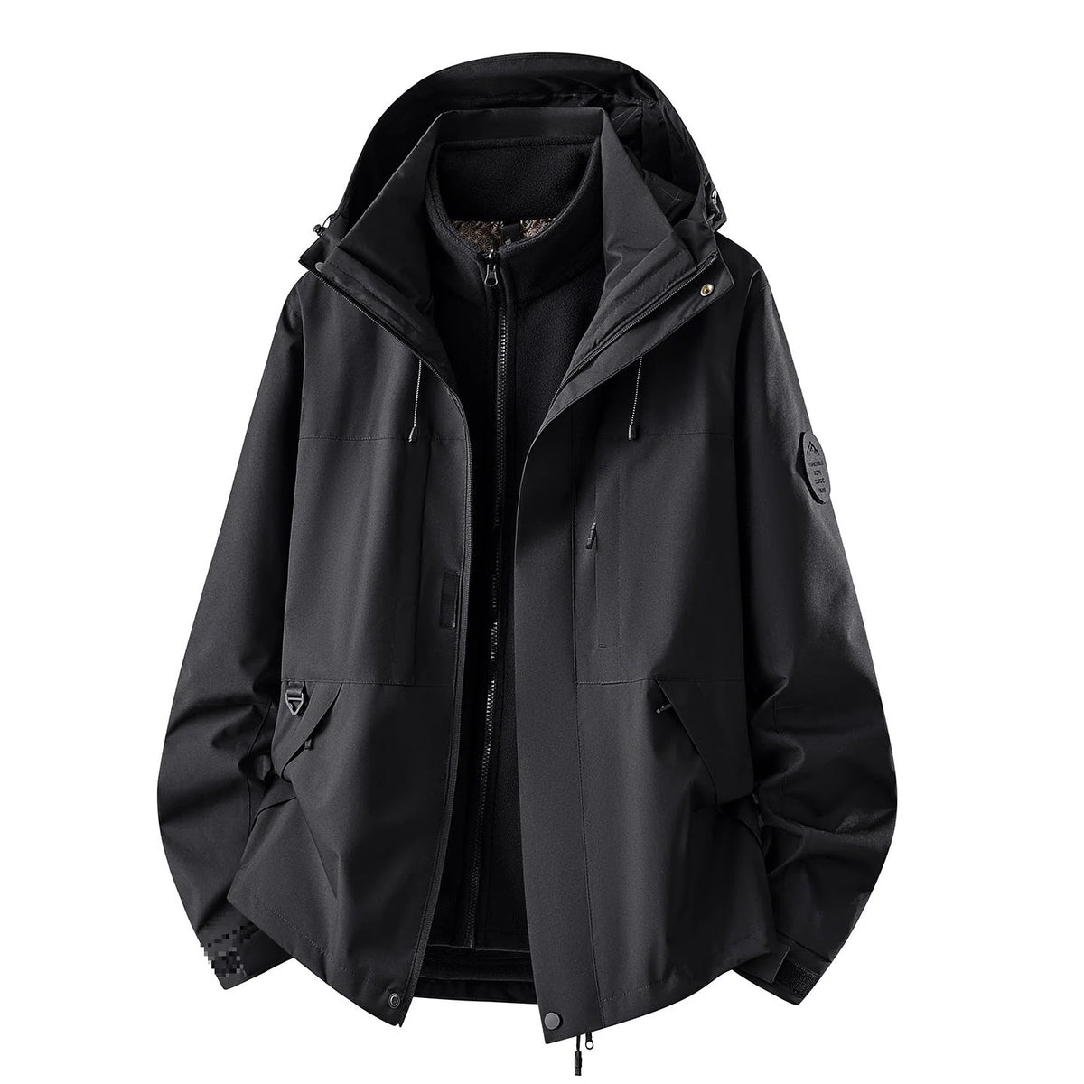 Outdoor Jacket Waterproof 3-In-1 Detachable Fleece Liner