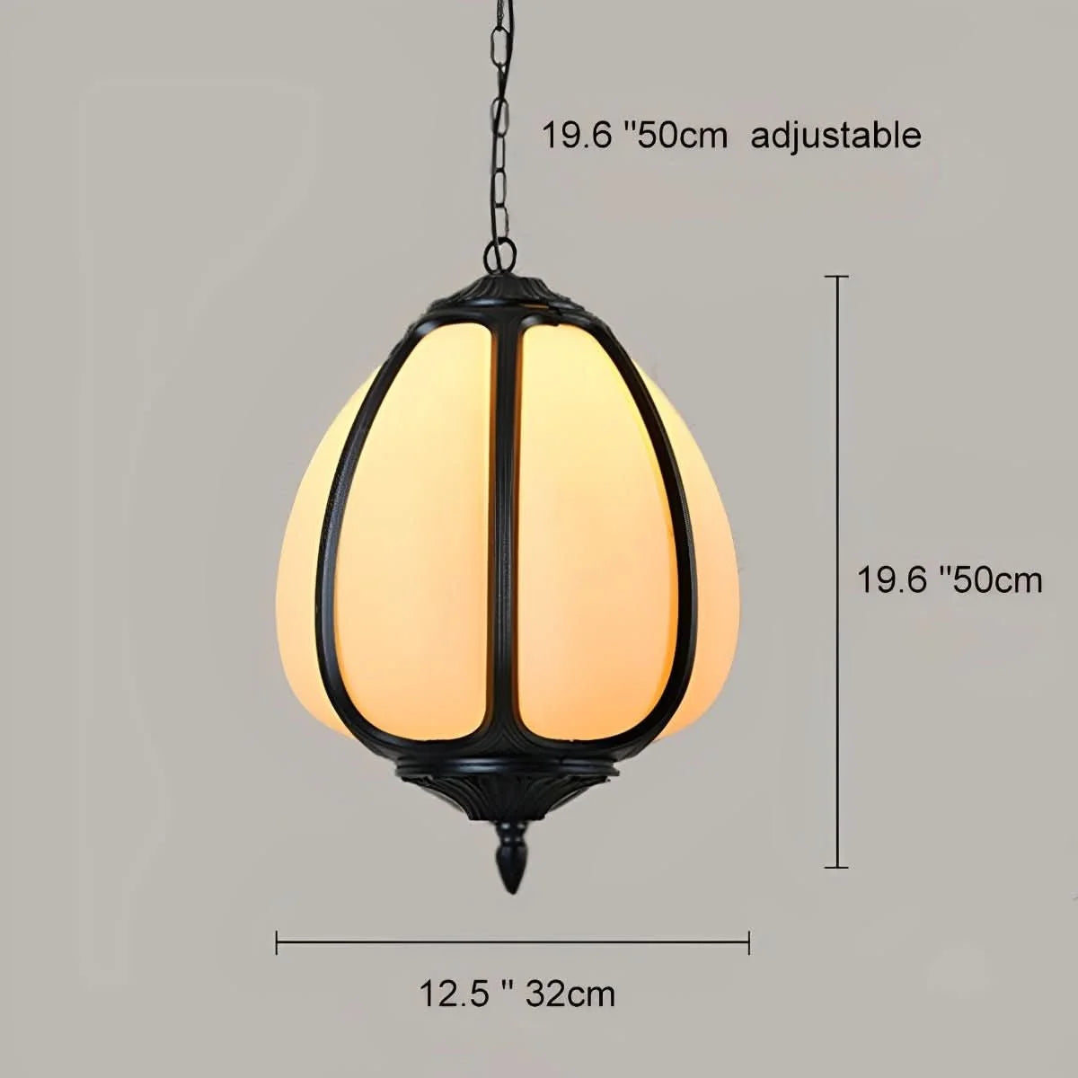 Outdoor Pendant Light Pumpkin-Shaped Waterproof & Hardwired