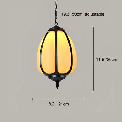 Outdoor Pendant Light Pumpkin-Shaped Waterproof & Hardwired