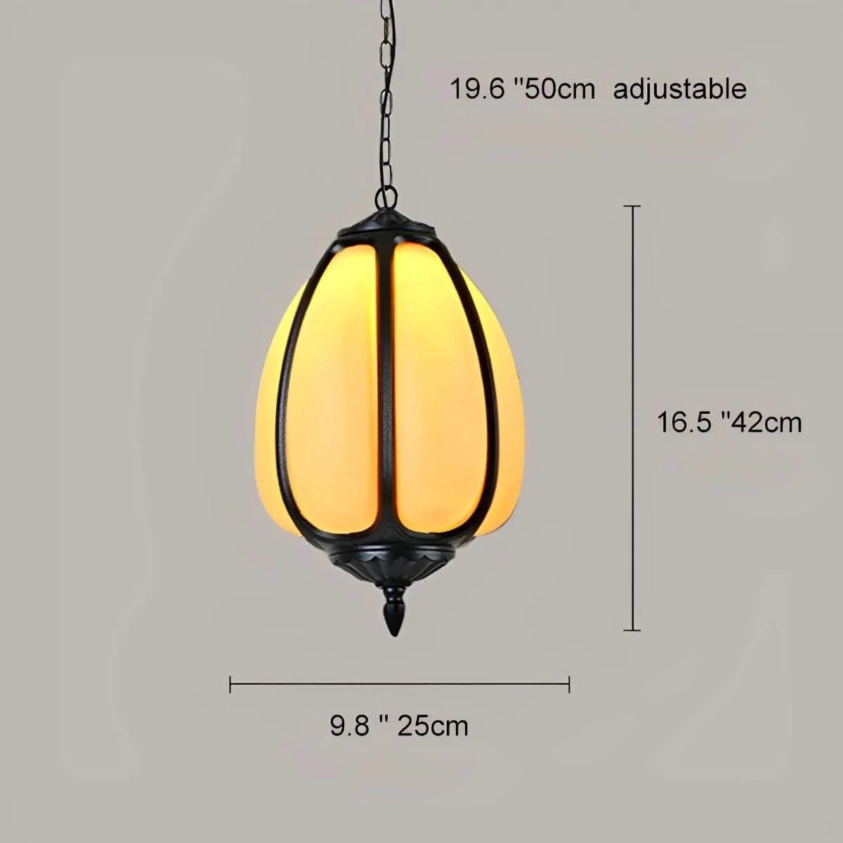 Outdoor Pendant Light Pumpkin-Shaped Waterproof & Hardwired