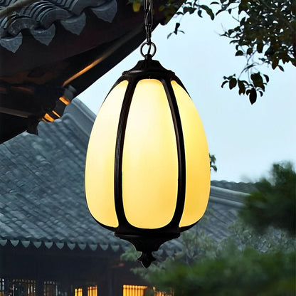 Outdoor Pendant Light Pumpkin-Shaped Waterproof & Hardwired