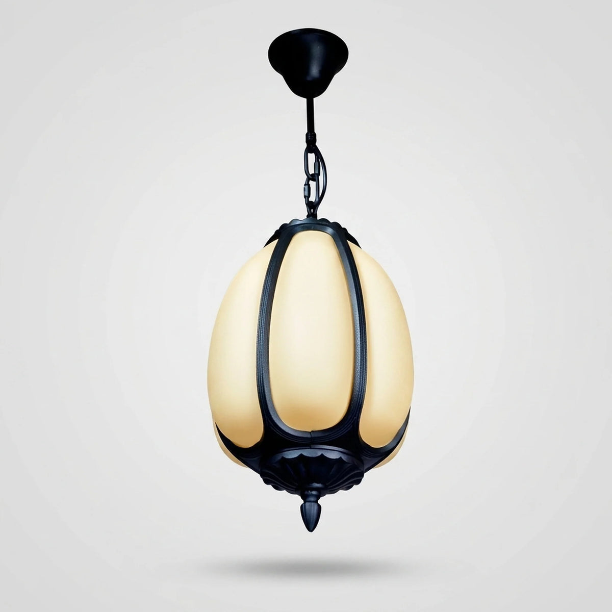 Outdoor Pendant Light Pumpkin-Shaped Waterproof & Hardwired